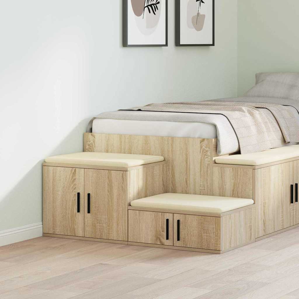 Oppbevaringsskap 2 pcs Sonoma eik 108 x 41 x 40 cm
