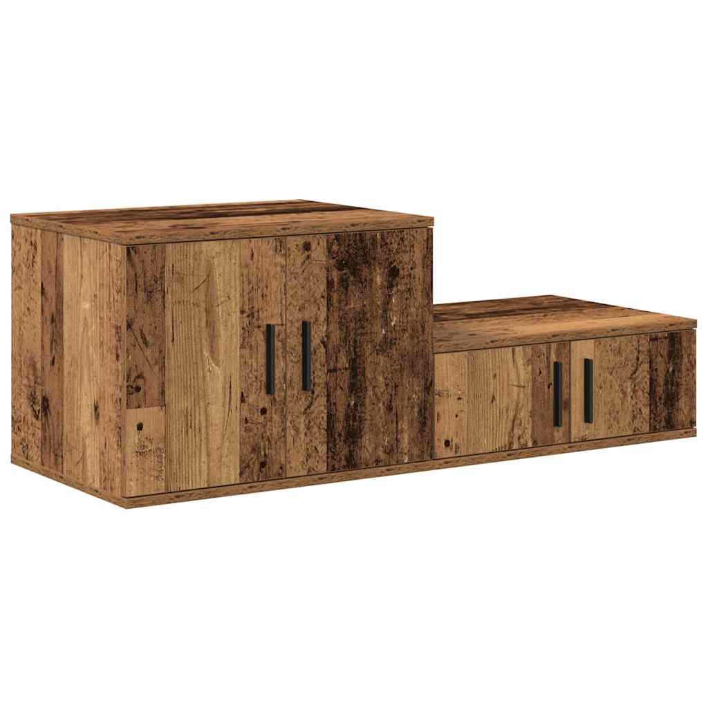 Oppbevaringsskap 2 pcs Gammelt tre 108 x 41 x 40 cm