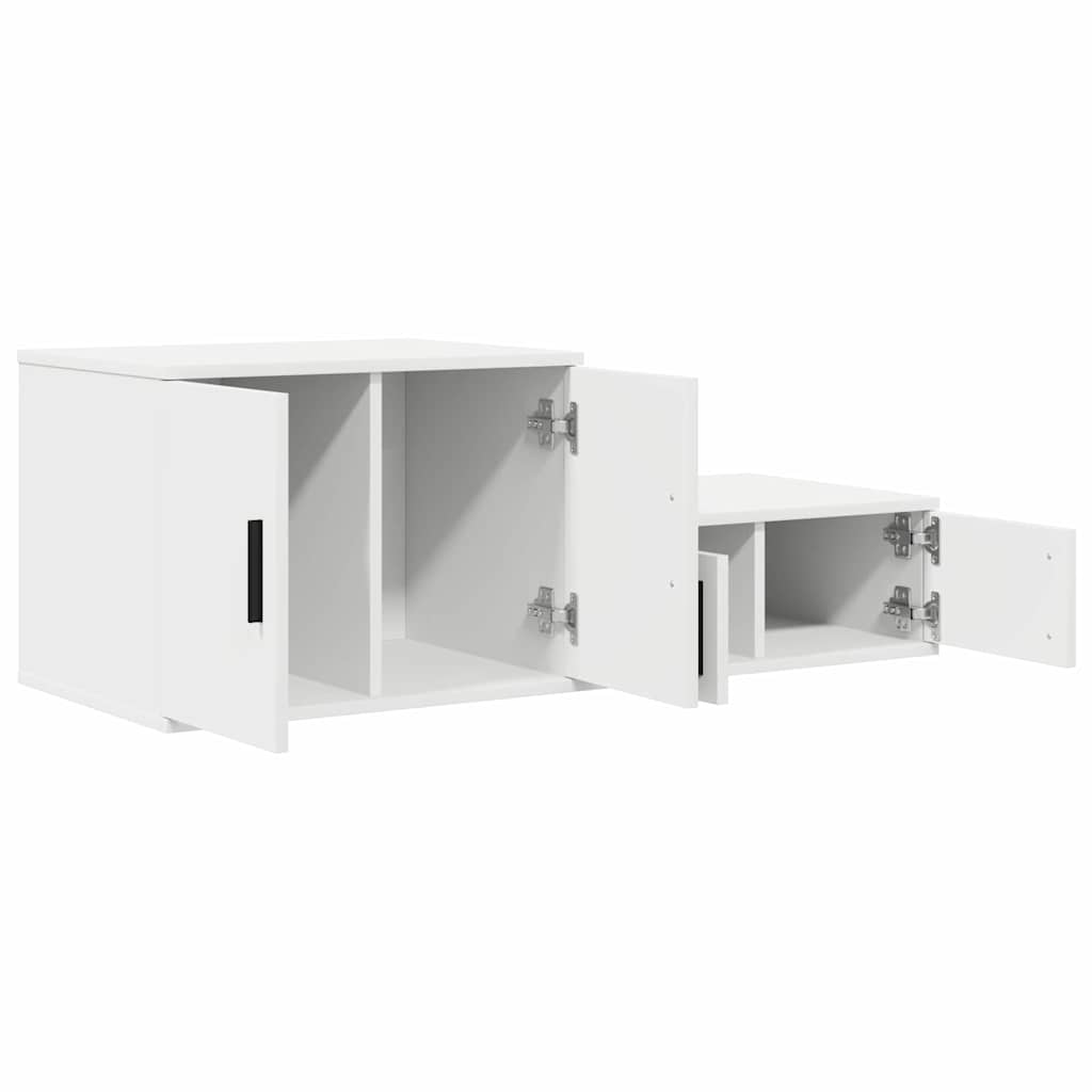 Oppbevaringsskap 2 pcs Hvit 103 x 41 x 40 cm Konstruert tre