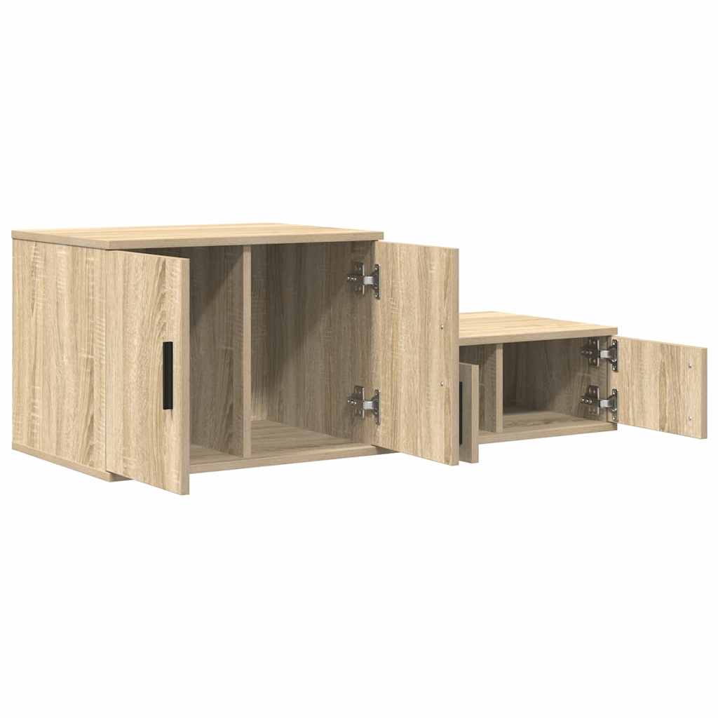 Oppbevaringsskap 2 pcs Sonoma eik 103 x 41 x 40 cm