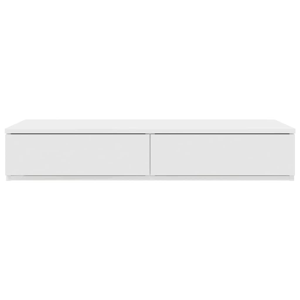 Sengeskuffer med skuff Hvit 100 x 36,5 x 16,5 cm Konstruert tre