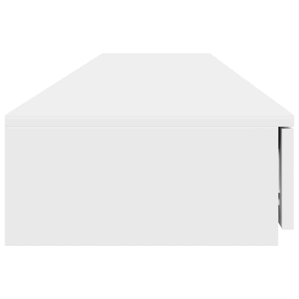 Sengeskuffer med skuff Hvit 200 x 36,5 x 16,5 cm Konstruert tre