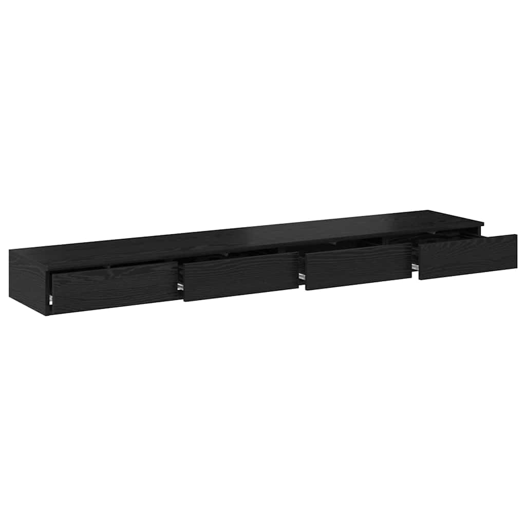 Sengeskuffer Svart Eik 200 x 36,5 x 16,5 cm Konstruert tre