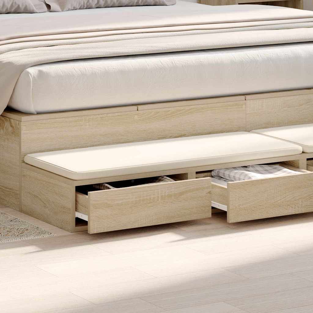 Sengeskuffer Sonoma eik 200 x 36,5 x 16,5 cm Konstruert tre