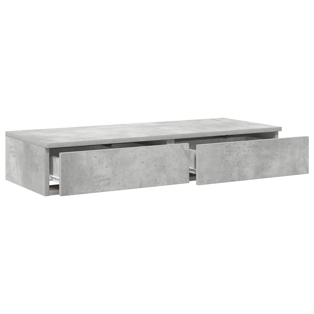 Sengeskuffer Betonggrå 80 x 36,5 x 16,5 cm Konstruert tre