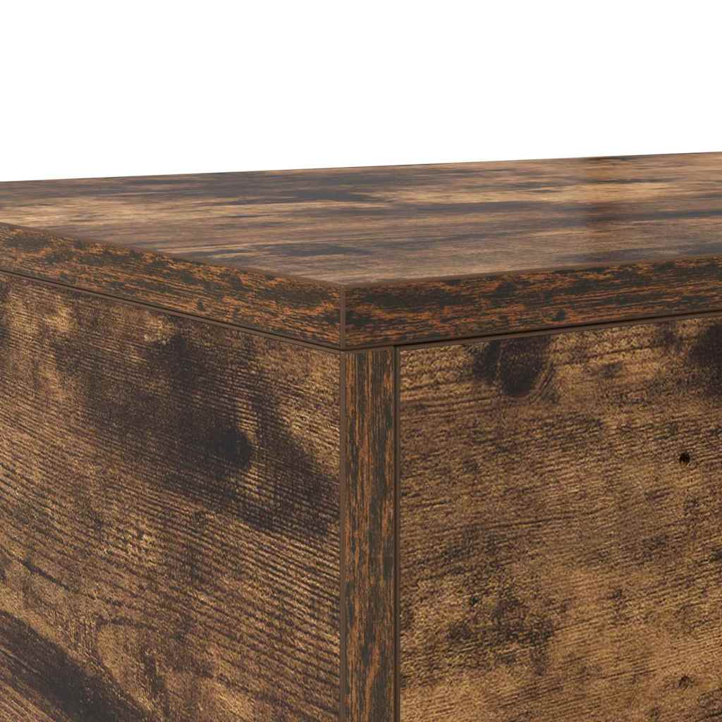 Sengeskuffer Røkt eik 80 x 36,5 x 16,5 cm Konstruert tre
