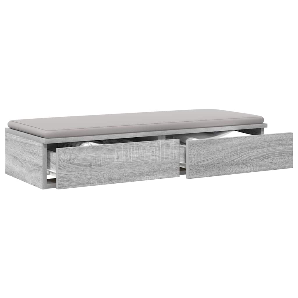 Sengeskuffer Grå Sonoma 80 x 36,5 x 16,5 cm Konstruert tre