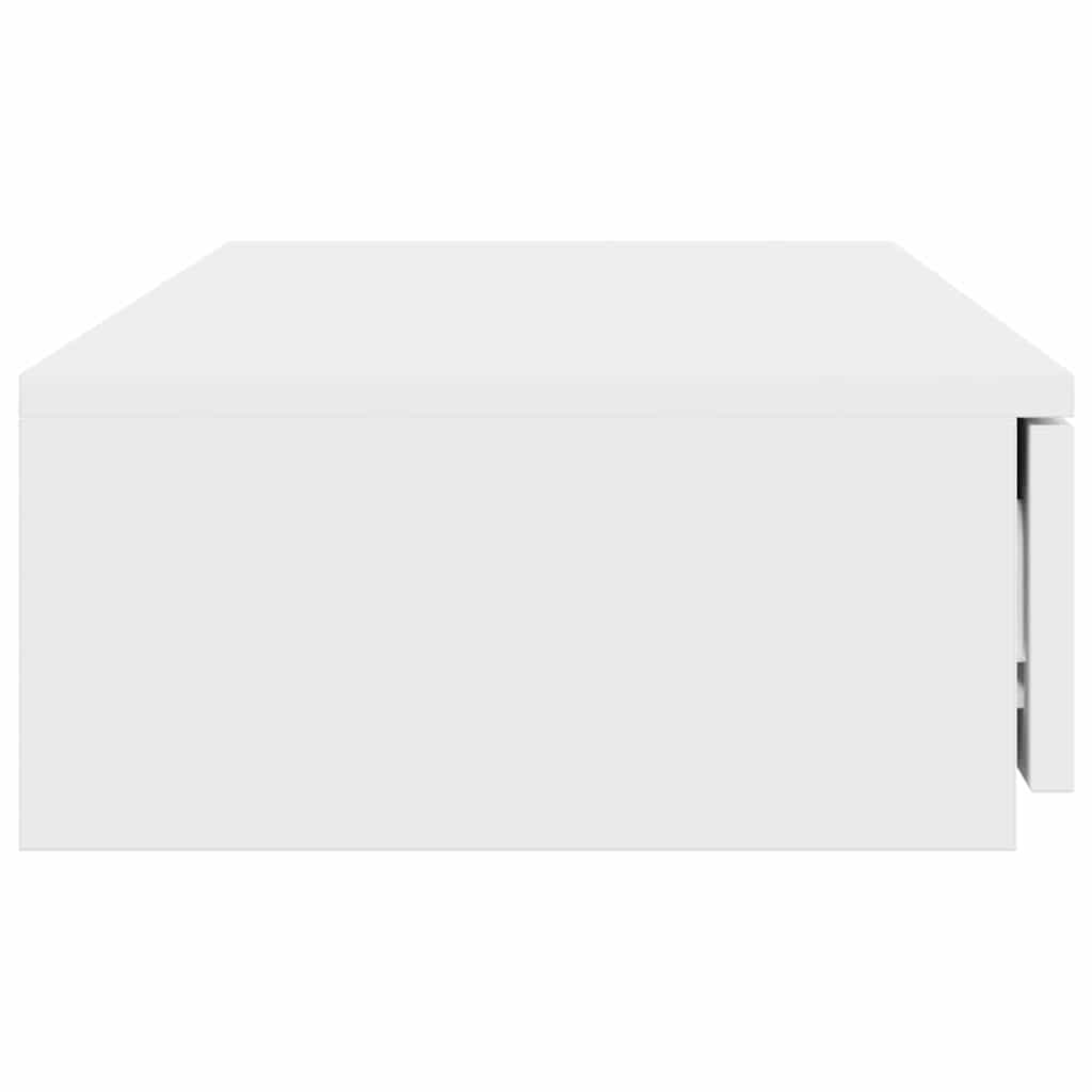 Sengeskuffer med skuff Hvit 90 x 36,5 x 16,5 cm Konstruert tre