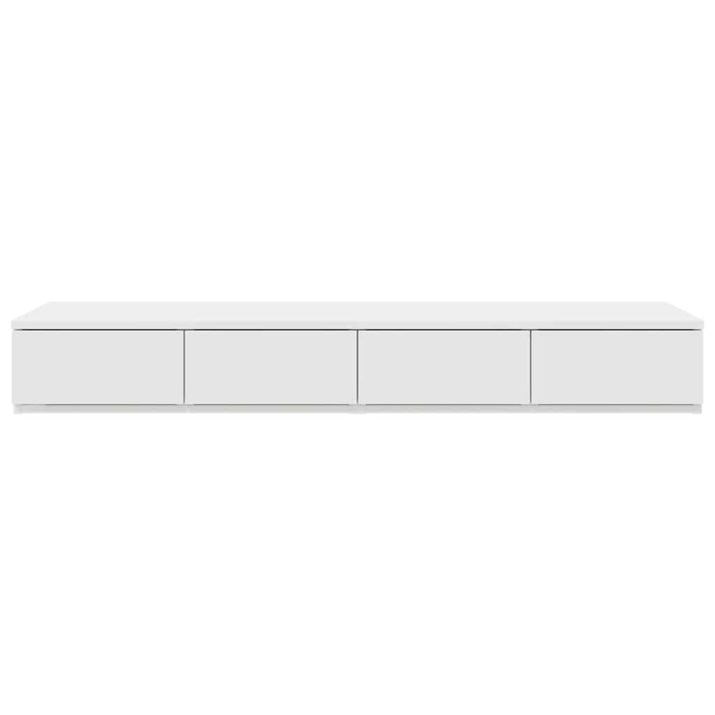 Sengeskuffer med skuff Hvit 120 x 36,5 x 16,5 cm Konstruert tre