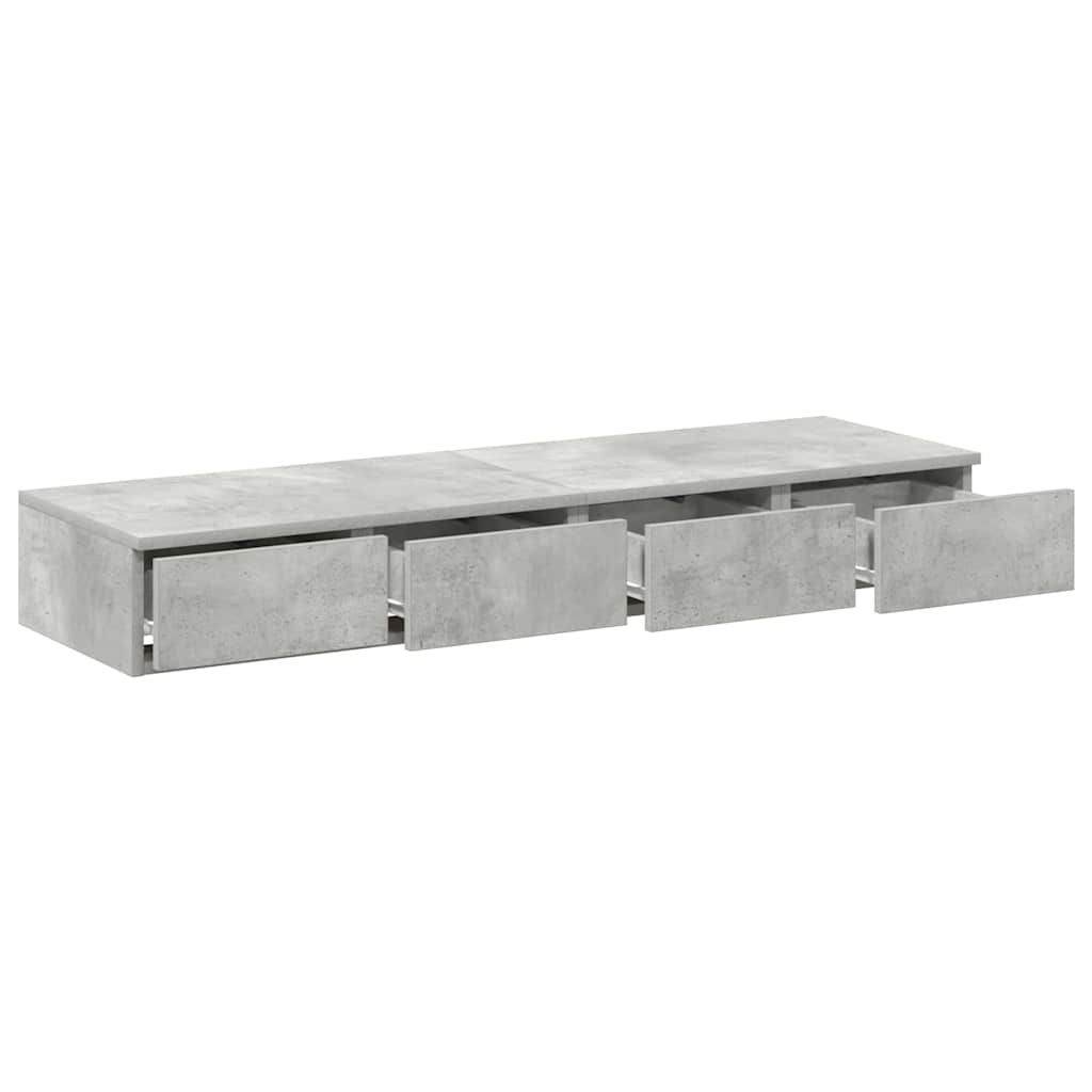 Sengeskuffer Betonggrå 120 x 36,5 x 16,5 cm Konstruert tre