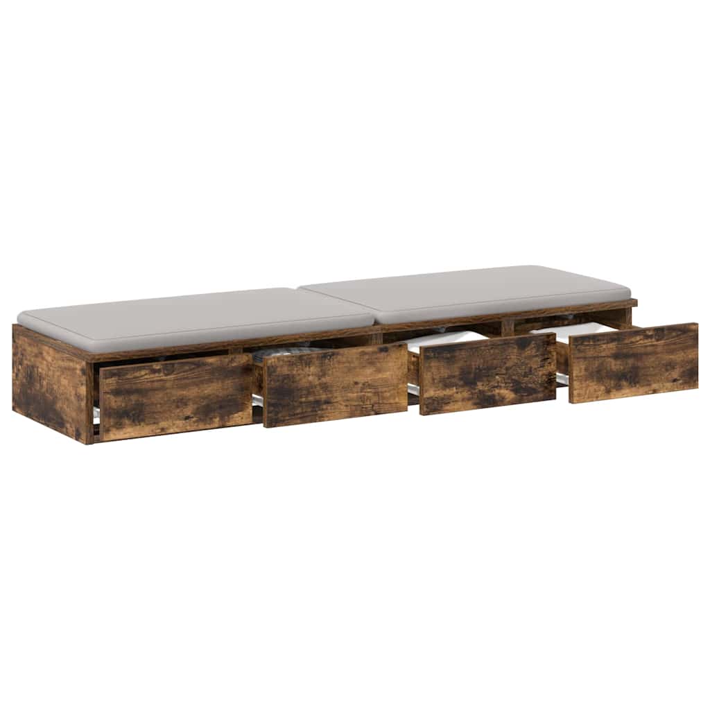 Sengeskuffer Røkt eik 120 x 36,5 x 16,5 cm Konstruert tre