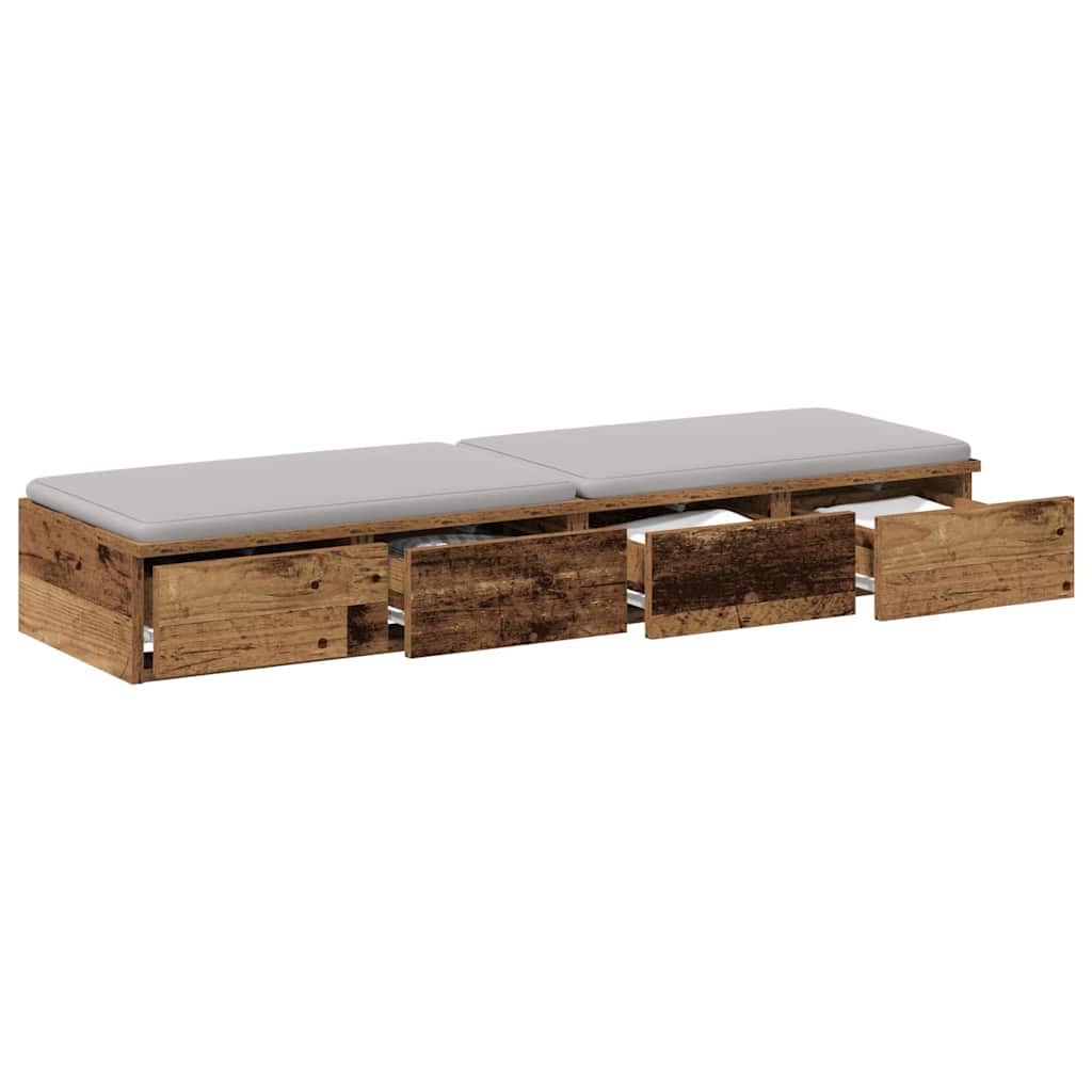 Sengeskuffer Gammelt tre 120 x 36,5 x 16,5 cm Konstruert tre
