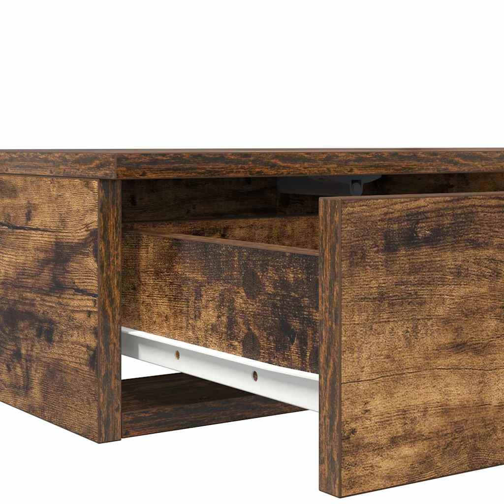 Sengeskuffer Røkt eik 140 x 36,5 x 16,5 cm Konstruert tre