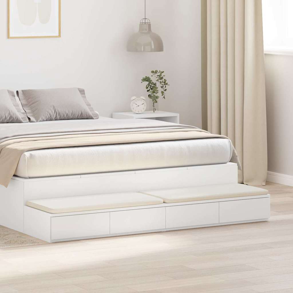 Sengeskuffer med skuff Hvit 150 x 36,5 x 16,5 cm Konstruert tre vidaXL