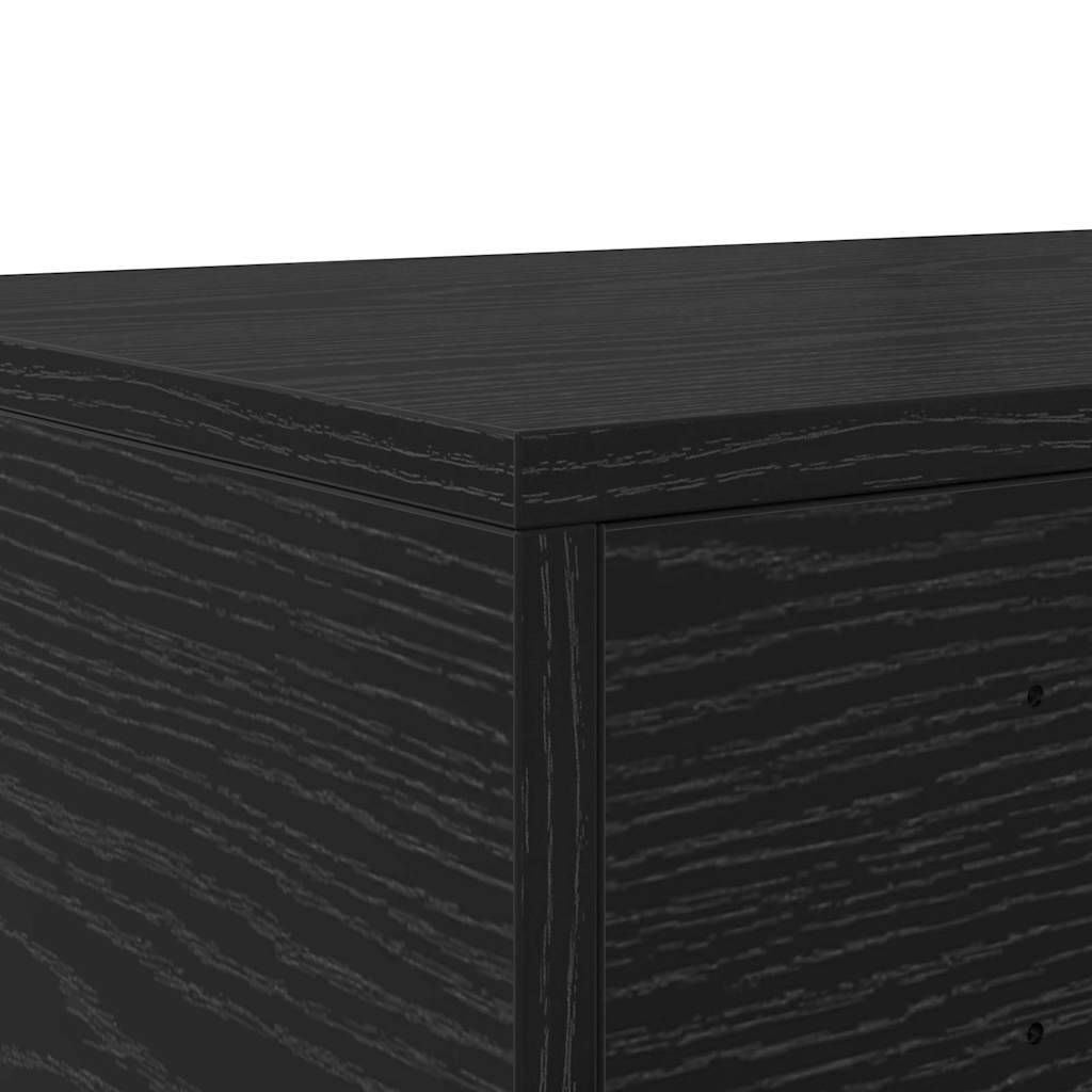 Sengeskuffer Svart Eik 75 x 36,5 x 16,5 cm Konstruert tre