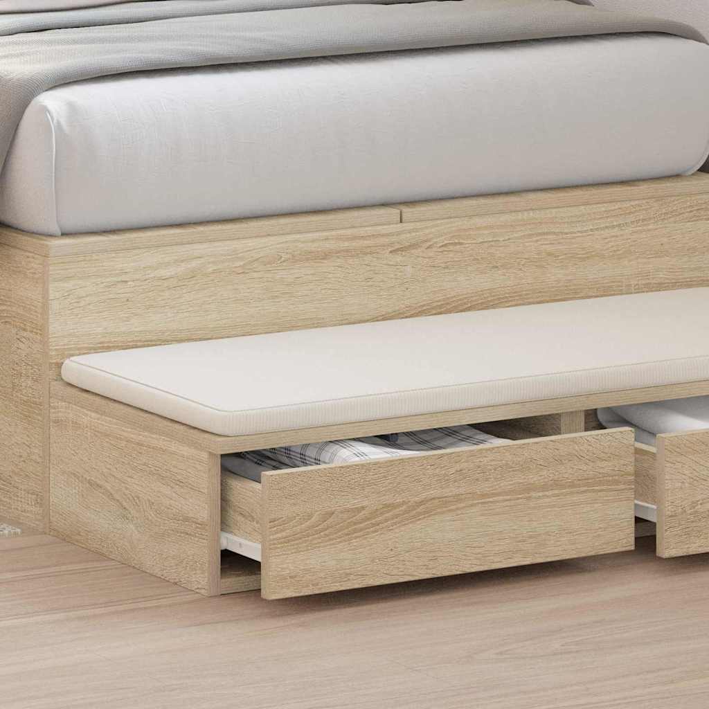 Sengeskuffer Sonoma eik 75 x 36,5 x 16,5 cm Konstruert tre