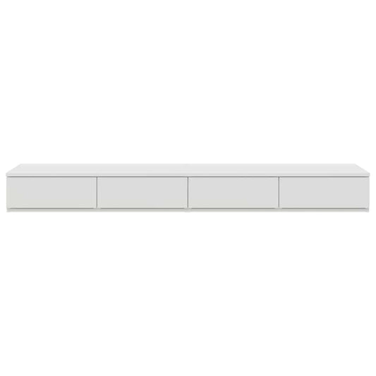 Sengeskuffer med skuff Hvit 160 x 36,5 x 16,5 cm Konstruert tre