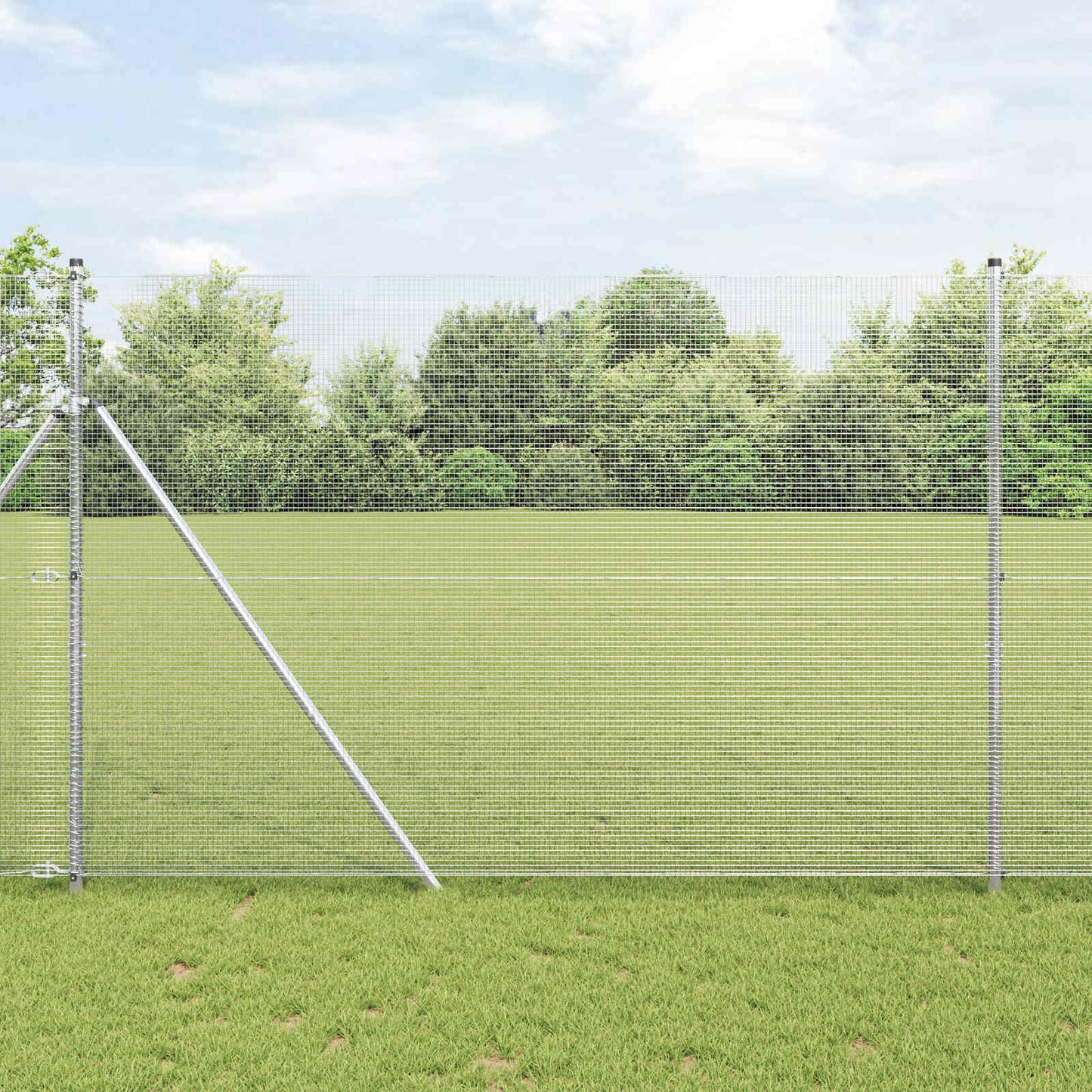 Sveist trådgjerde 5000 x 150 cm sølv