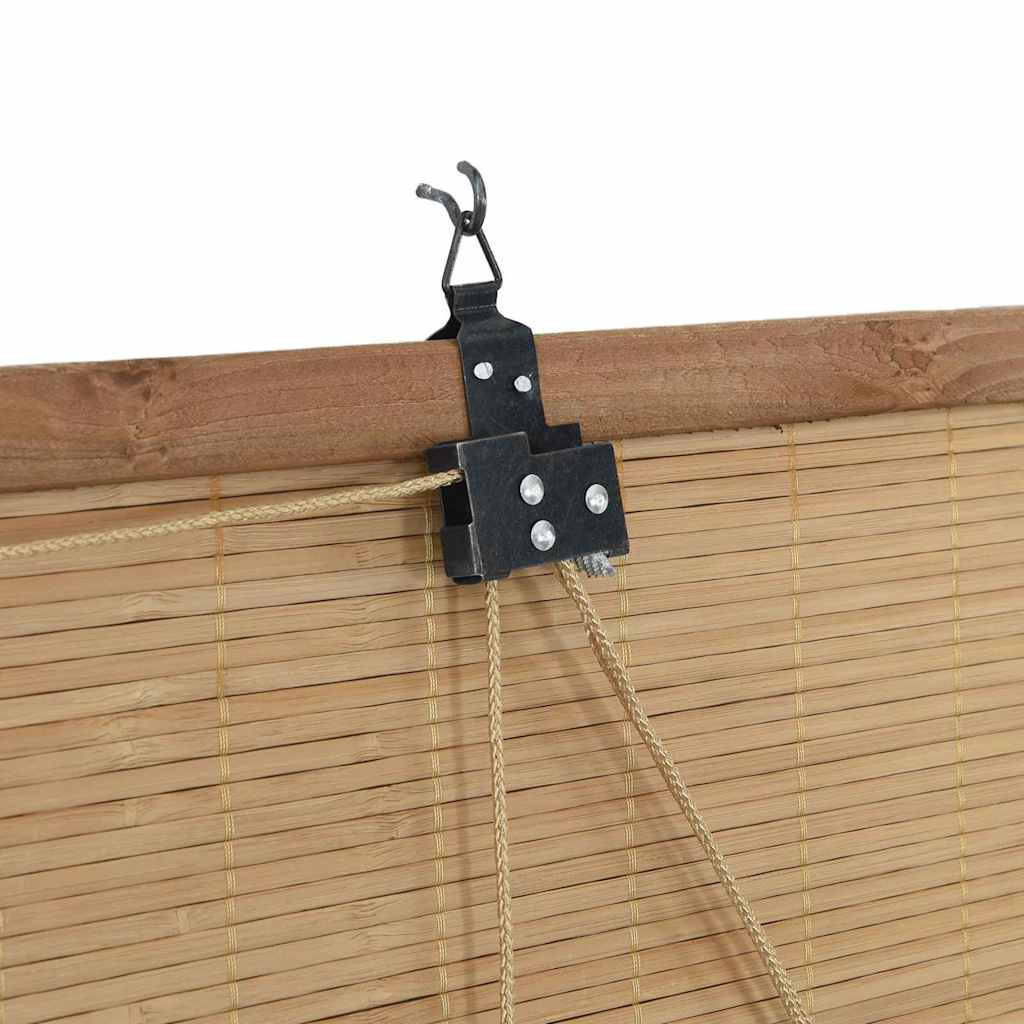 Rullegardin med gardiner Brun 110 x 220 cm Bambus