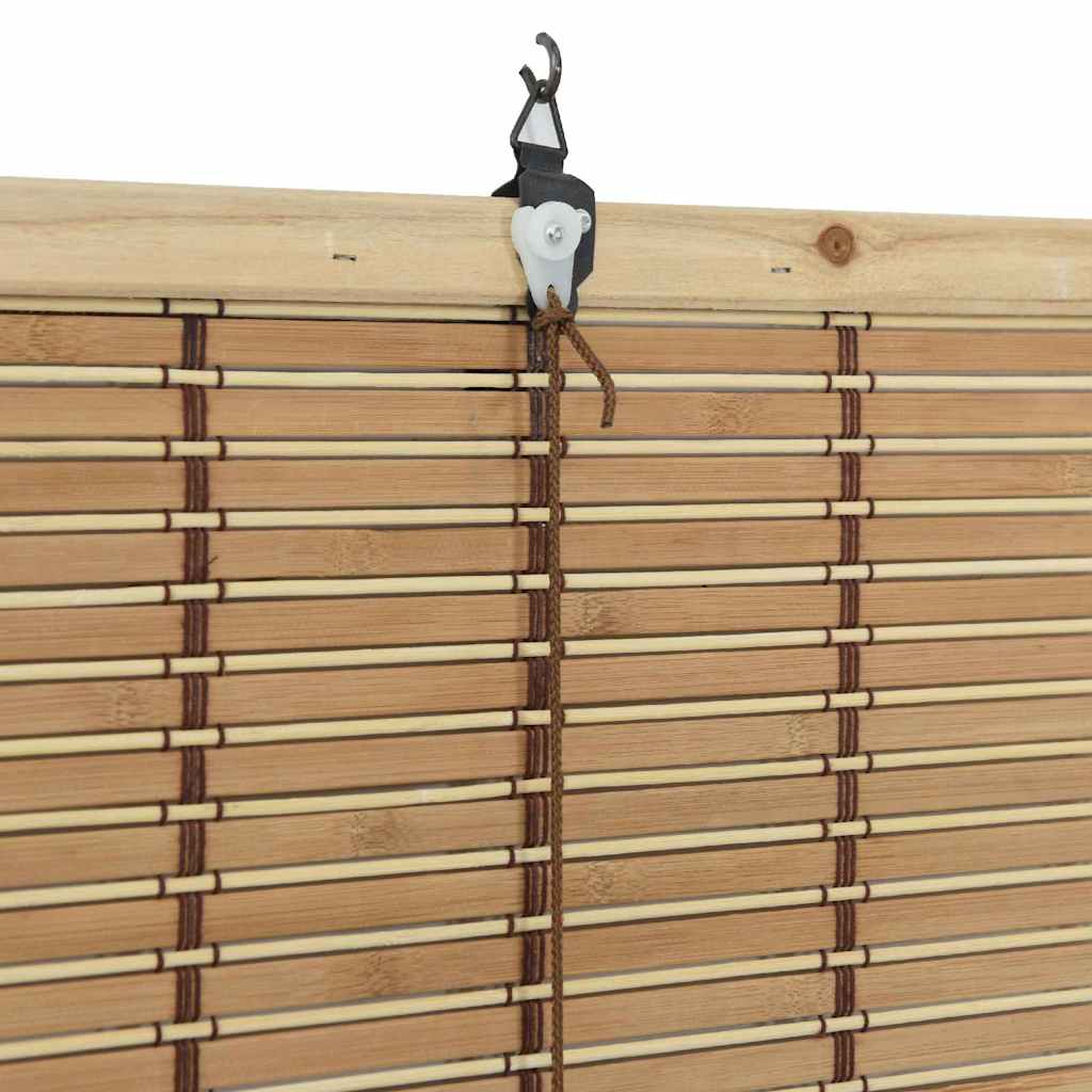 Rullegardin med gardiner Natur 60 x 160 cm Bambus