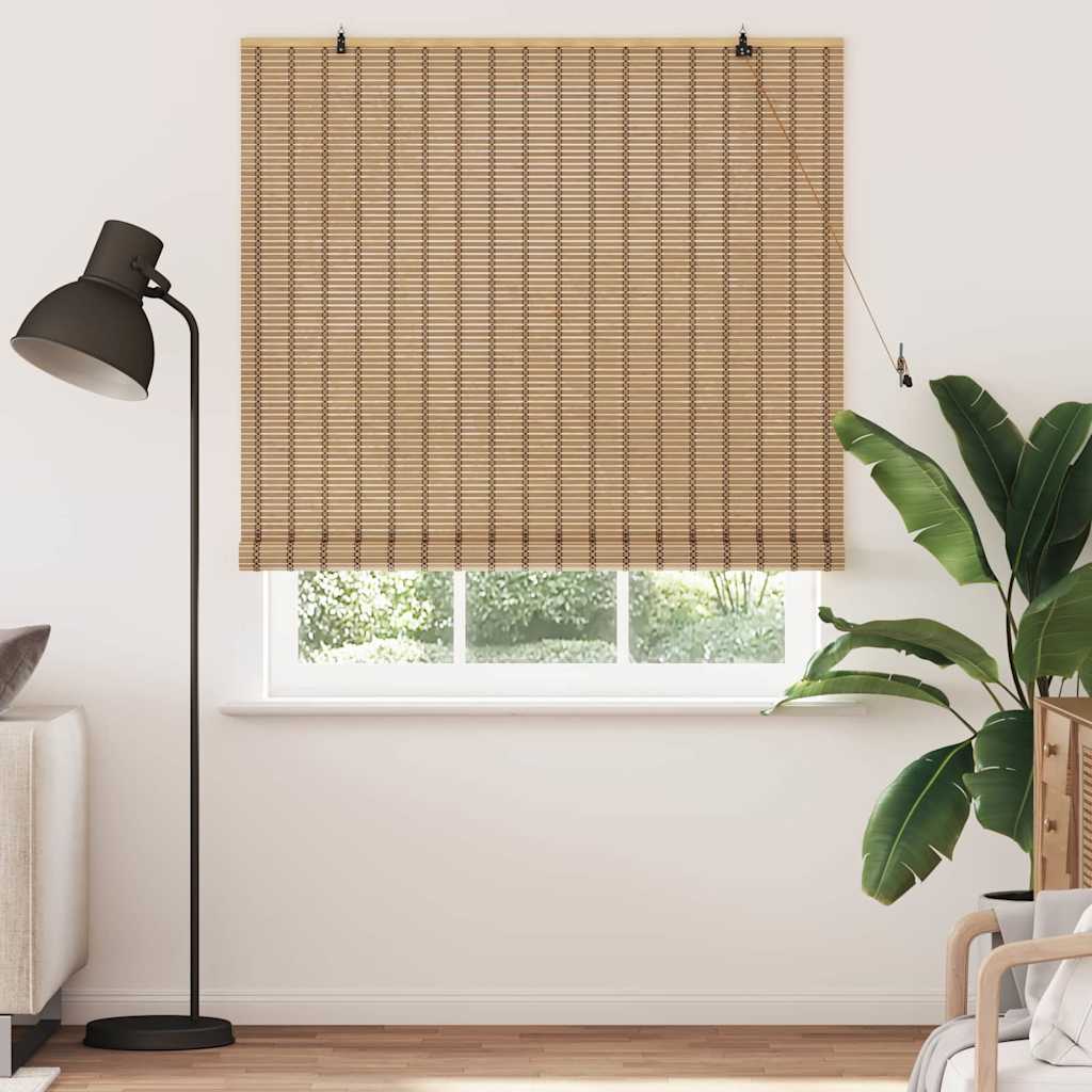Rullegardin med gardiner Natur 150 x 220 cm Bambus