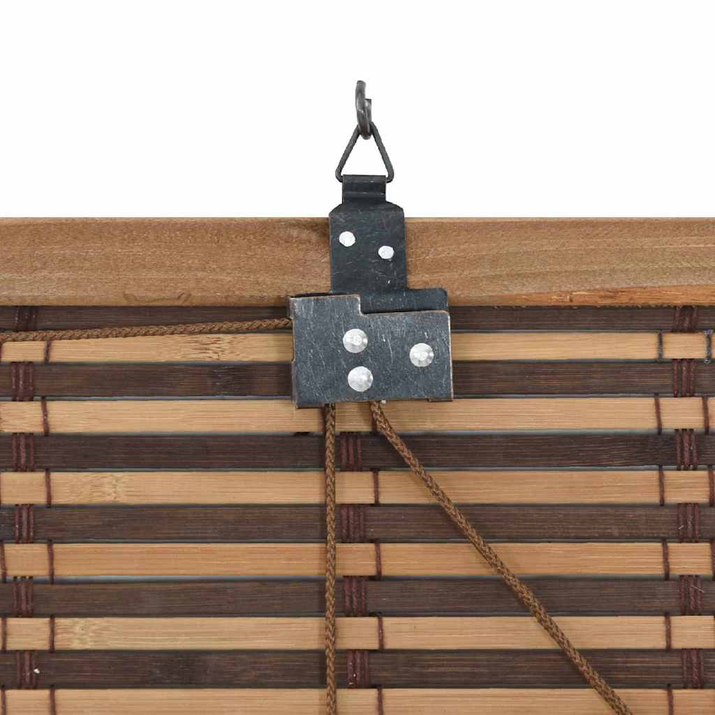 Rullegardin med gardiner Brun 60 x 220 cm Bambus