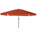 Hageparasol Terrakotta 394 x 394 x 248 cm Polyester og stål