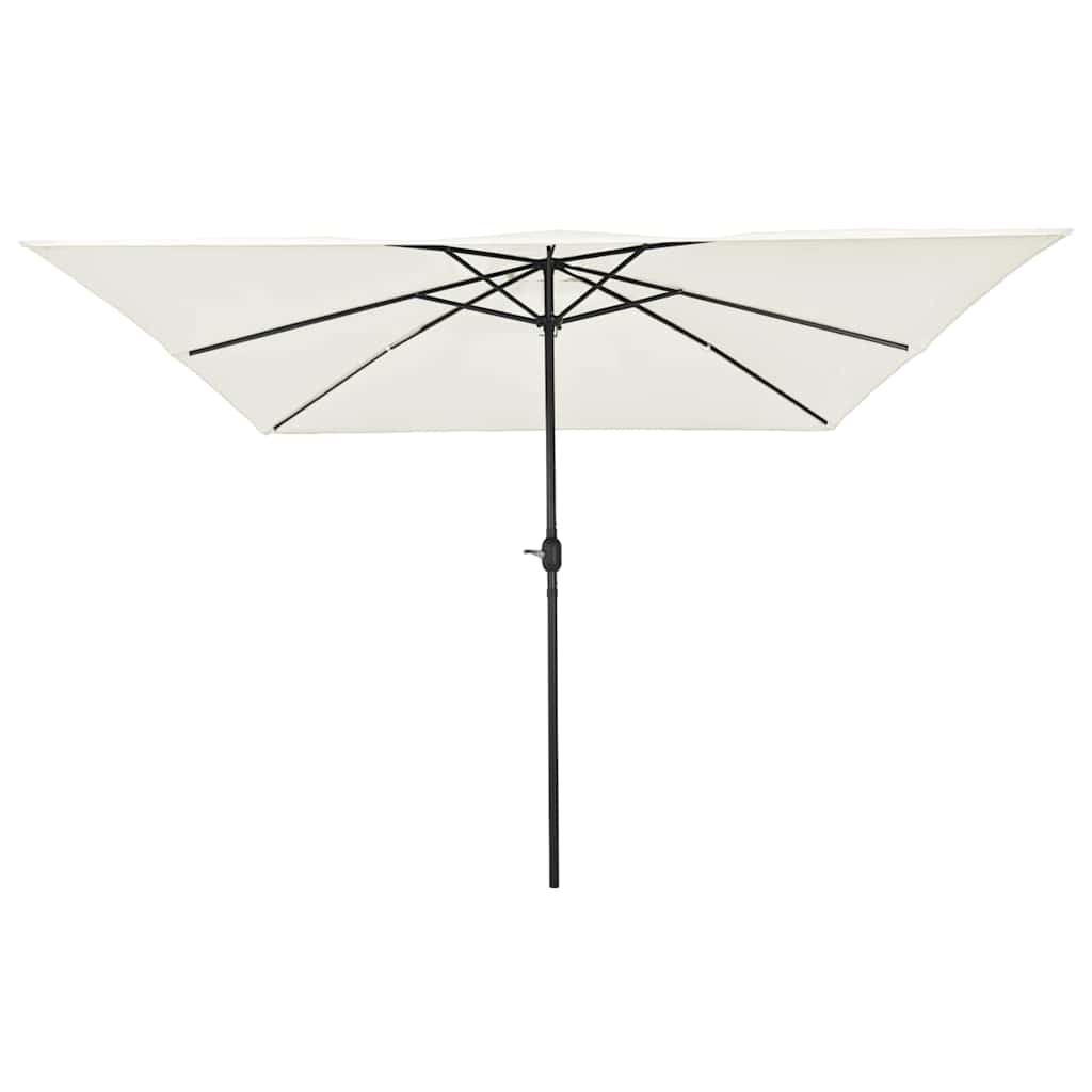Hageparasol sand 295 x 295 x 245 cm Polyester og stål