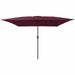 Hageparasol Bordeaux Rød 295 x 295 x 245 cm Polyester og stål vidaXL