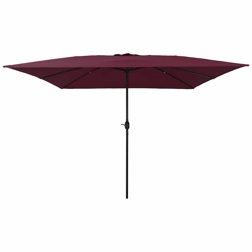 Hageparasol Bordeaux Rød 295 x 295 x 245 cm Polyester og stål vidaXL