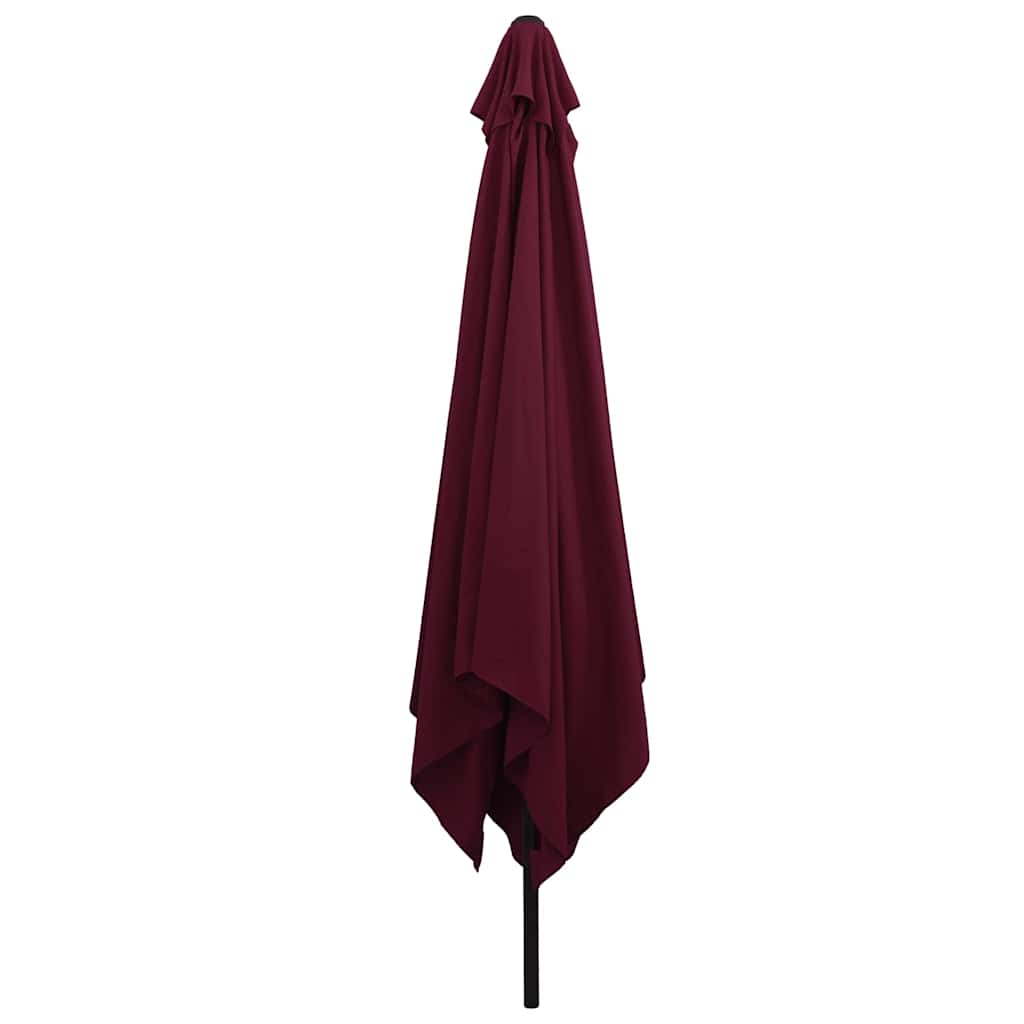 Hageparasol Bordeaux Rød 295 x 295 x 245 cm Polyester og stål vidaXL