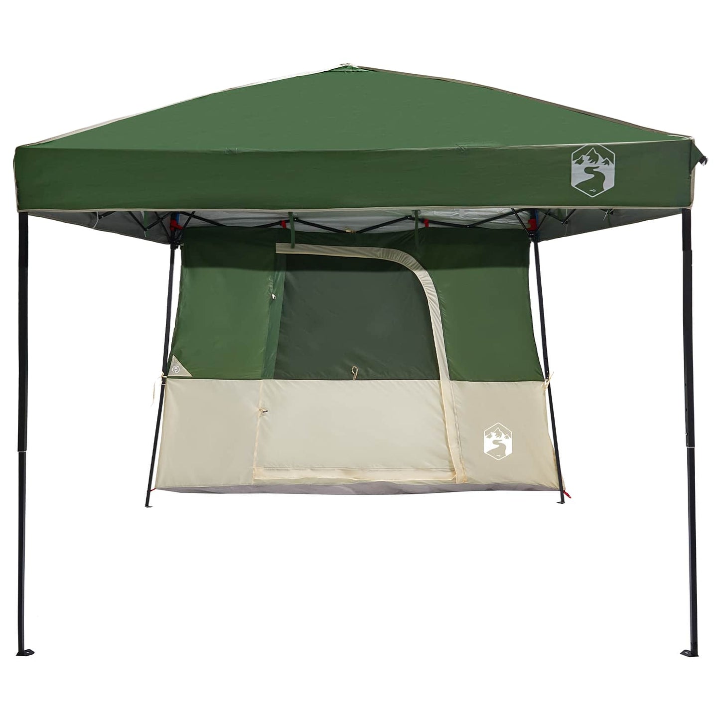 Camping Telt Sett med tak 2 pcs grønn Taffeta og Stoff