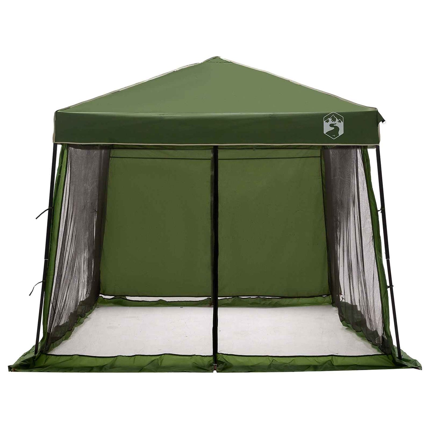 Camping Telt Sett med tak 2 pcs grønn Taffeta og Stoff