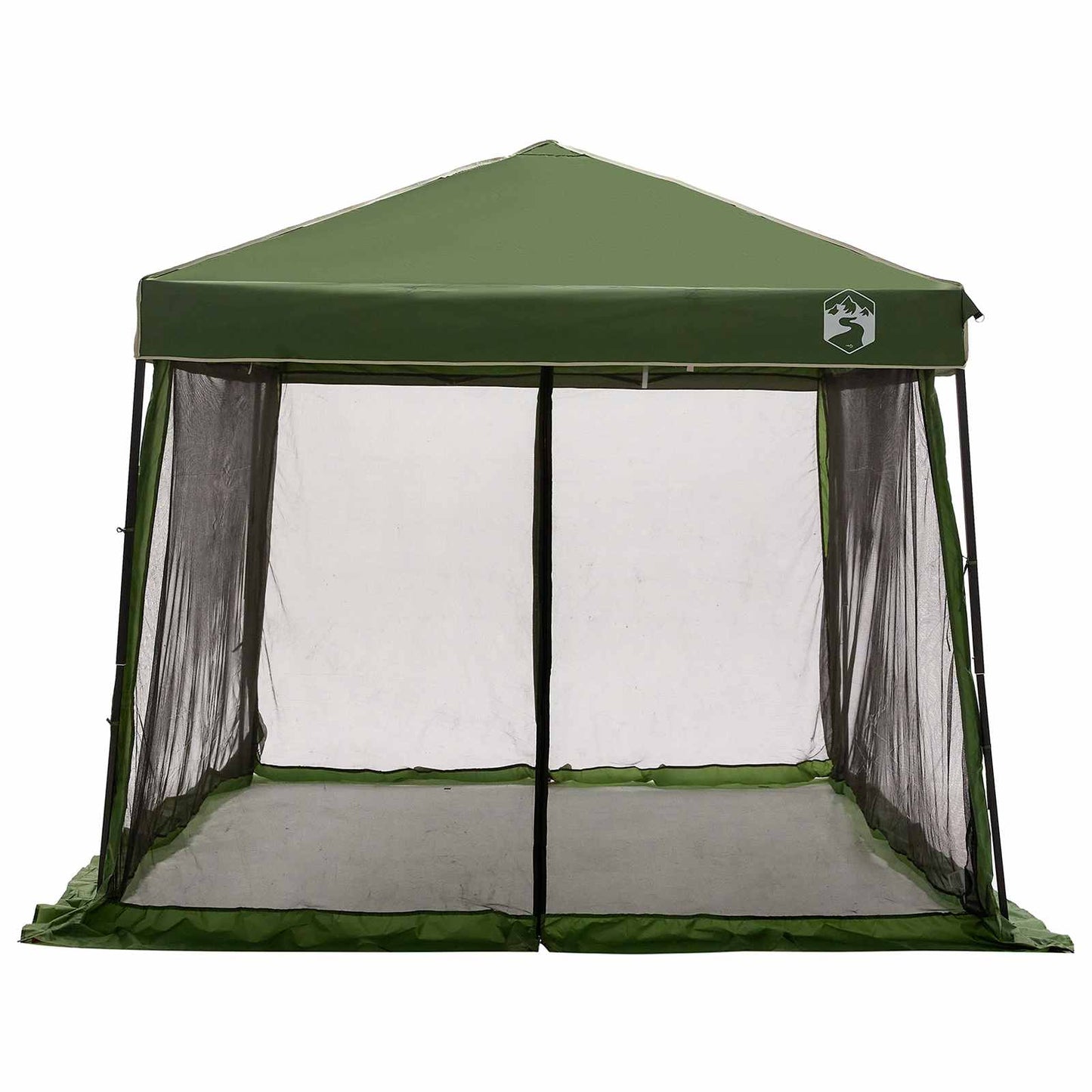 Camping Telt Sett med tak 2 pcs grønn Taffeta og Stoff