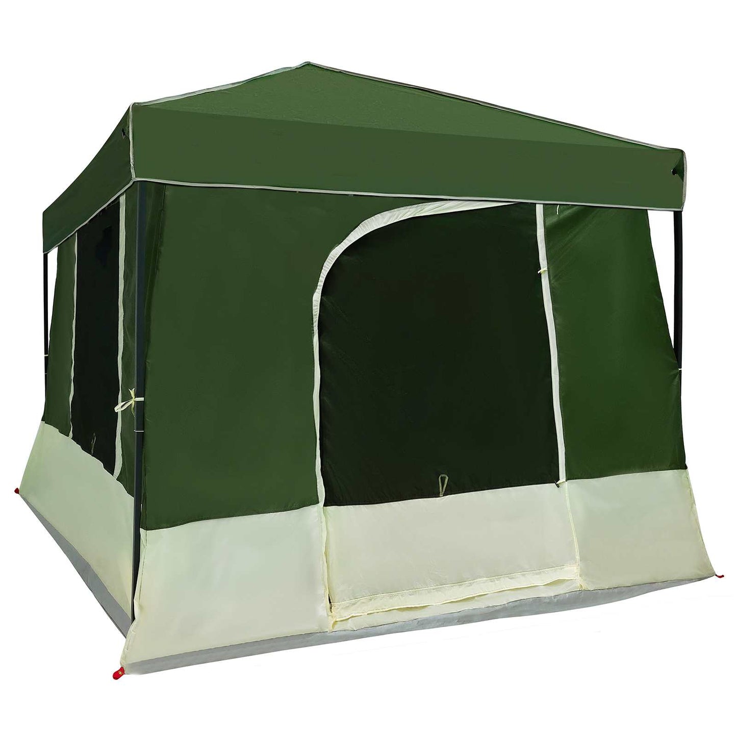 Camping Telt Sett med tak 2 pcs grønn Taffeta og Stoff