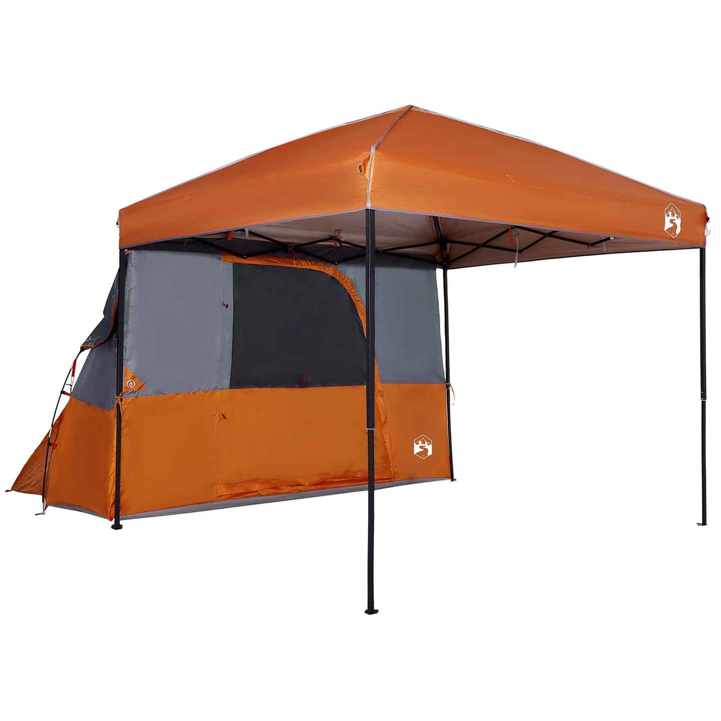 Camping Telt Sett med tak 2 pcs Oransje Taffeta og Stoff