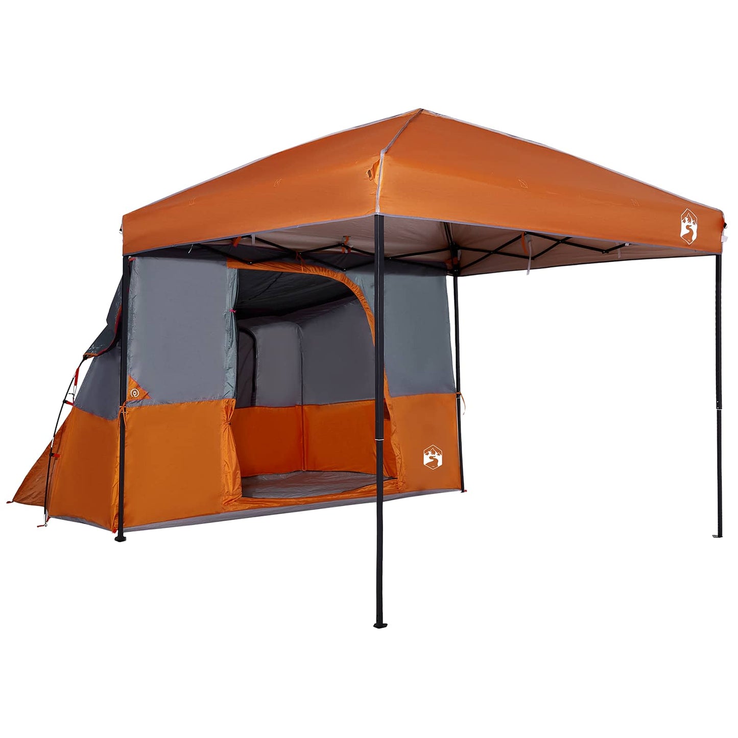 Camping Telt Sett med tak 2 pcs Oransje Taffeta og Stoff