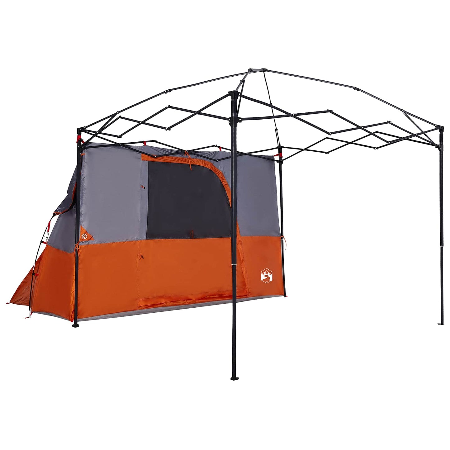 Camping Telt Sett med tak 2 pcs Oransje Taffeta og Stoff
