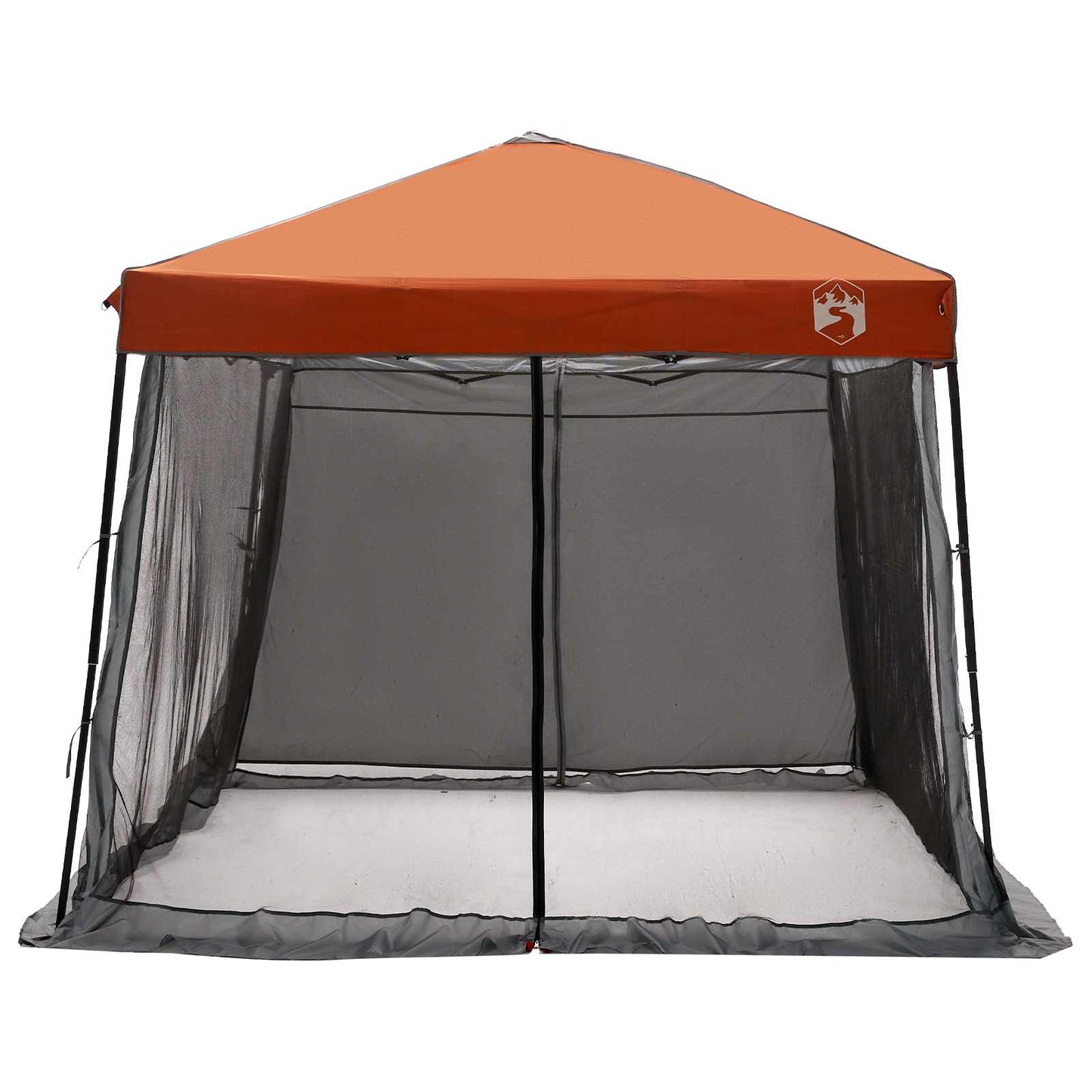 Camping Telt Sett med tak 2 pcs Grå og Oransje Taffeta og Stoff