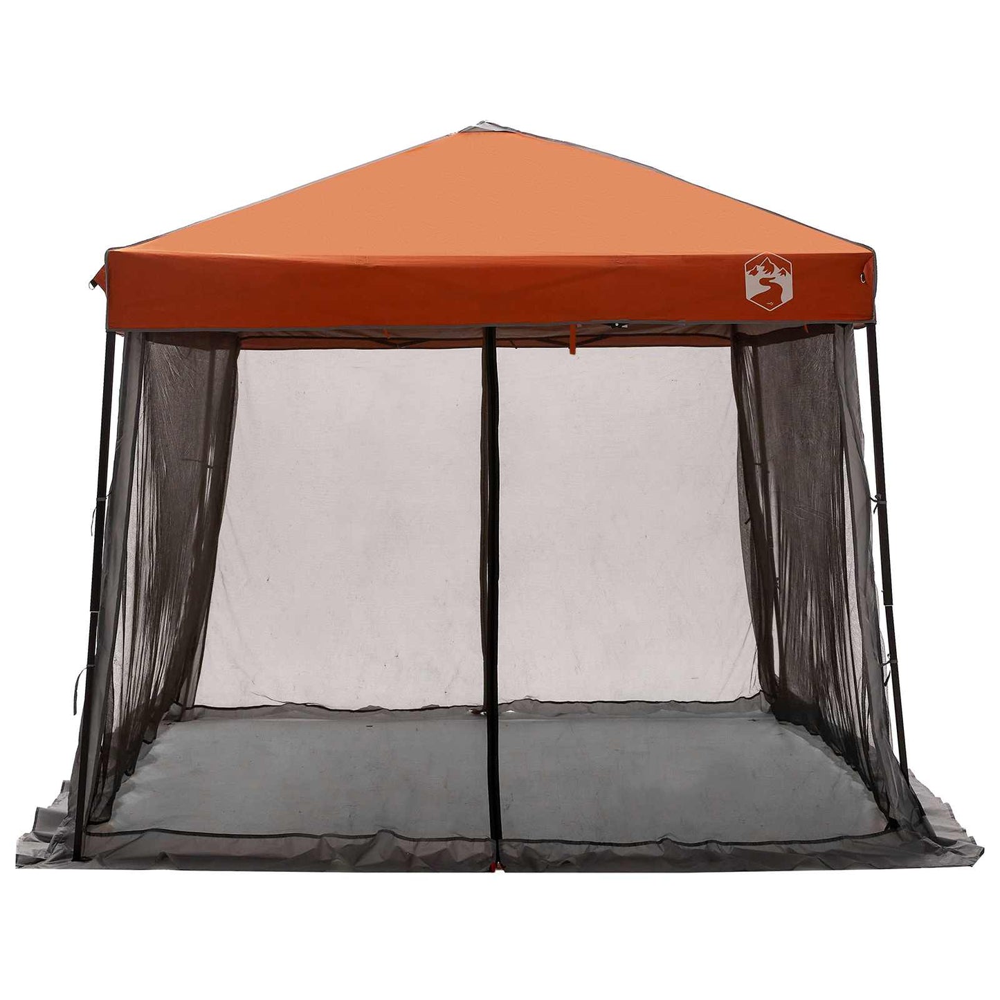 Camping Telt Sett med tak 2 pcs Grå og Oransje Taffeta og Stoff