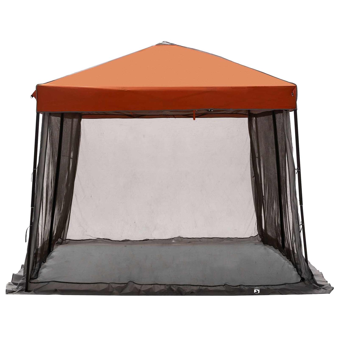 Camping Telt Sett med tak 2 pcs Grå og Oransje Taffeta og Stoff