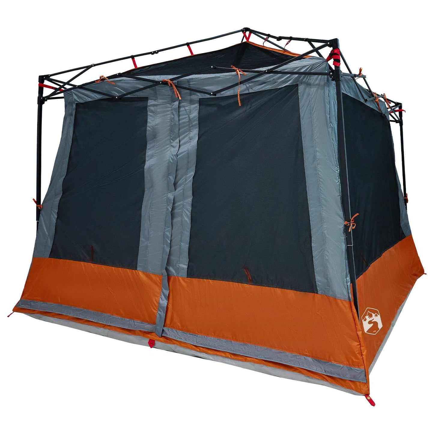 Camping Telt Sett med tak 2 pcs Grå og Oransje Taffeta og Stoff
