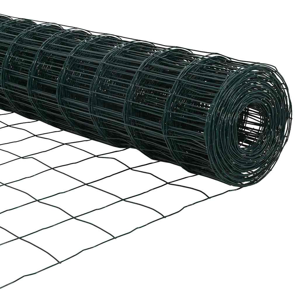 Euro gjerde grønn 0,4 x 10 m PVC-belagt jern vidaXL