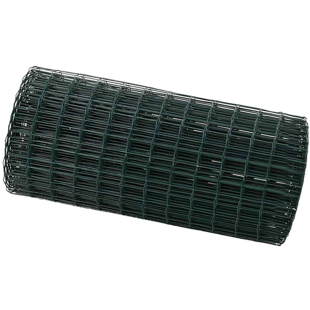 Euro gjerde grønn 0,4 x 10 m PVC-belagt jern vidaXL