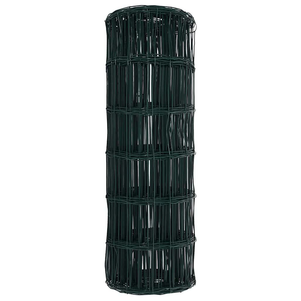 Euro gjerde grønn 0,4 x 10 m PVC-belagt jern vidaXL