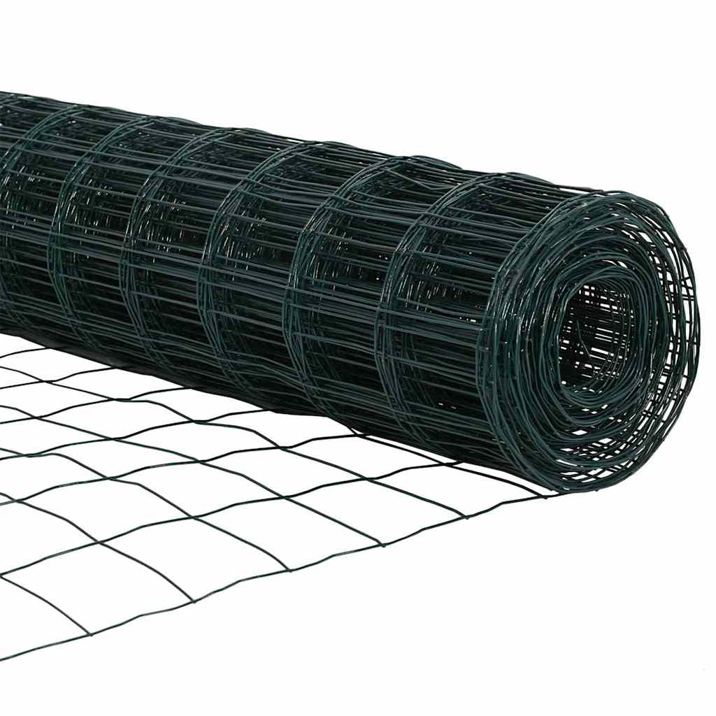 Euro gjerde grønn 0,4 x 50 m PVC-belagt jern vidaXL