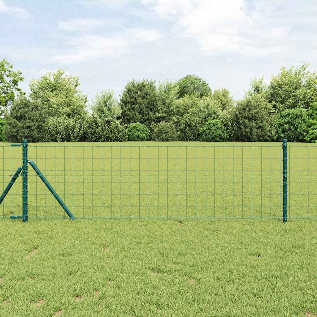 Euro gjerde grønn 0,4 x 50 m PVC-belagt jern vidaXL
