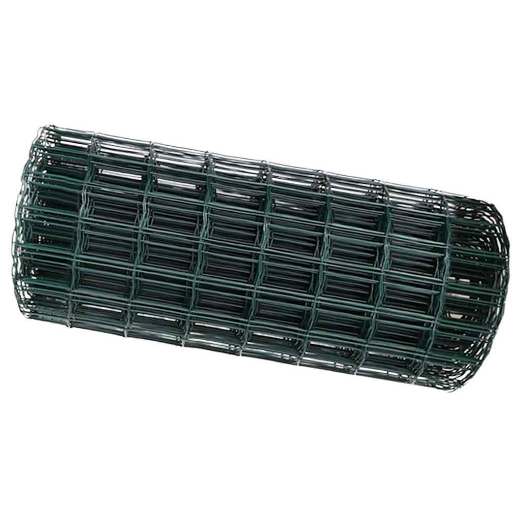Euro gjerde grønn 0,4 x 50 m PVC-belagt jern vidaXL