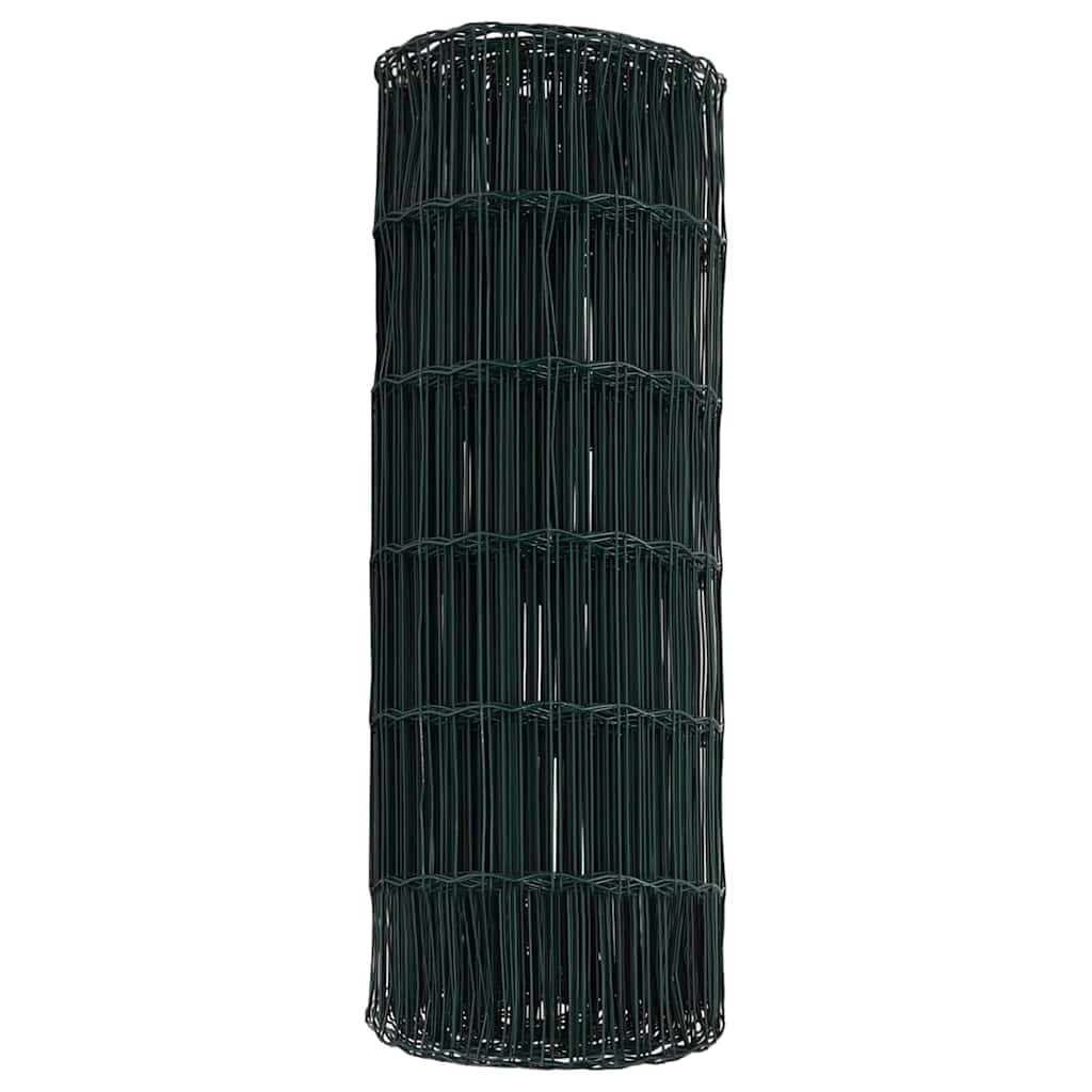 Euro gjerde grønn 0,4 x 50 m PVC-belagt jern vidaXL