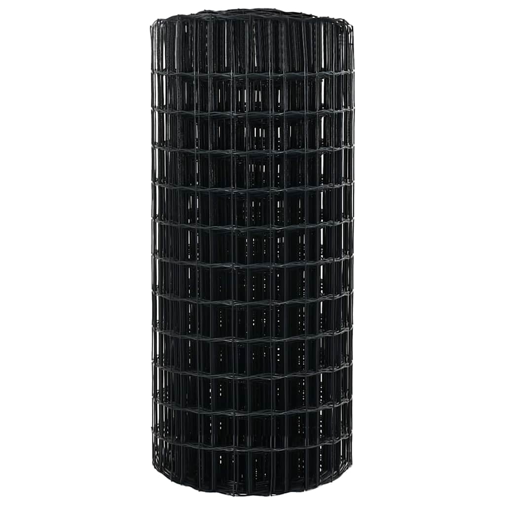 Euro gjerde Grå 0,4 x 25 m PVC-belagt jern vidaXL